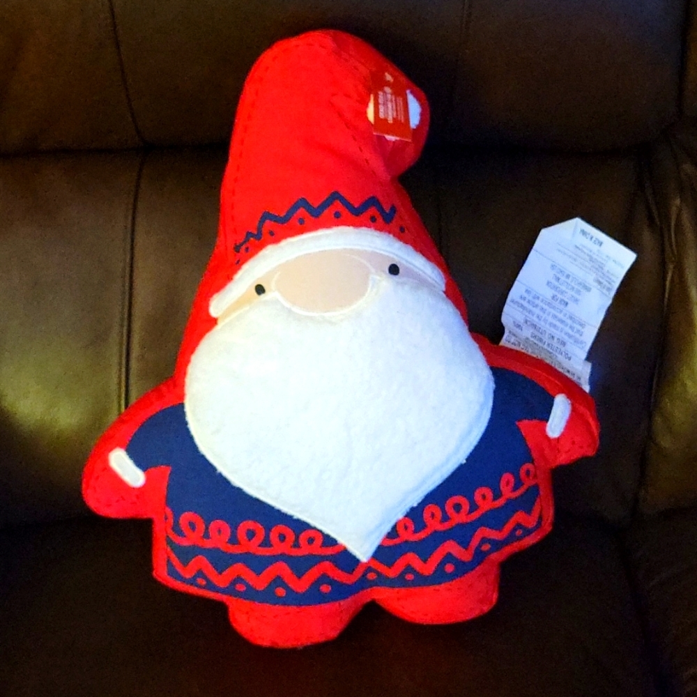 Wondershop Santa Claus embroidery toss pillow 100% cotton red white blue…New